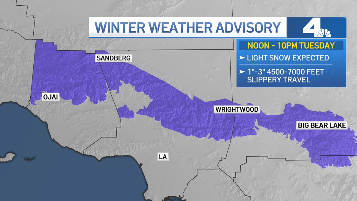 Melissa_Magee's tweet image. WINTER WEATHER ADVISORY from Noon until 10pm Tuesday. Light snow expected between 4500 and 7000 feet, especially during the evening and night. #FromSummerToWinter #BackToWinter