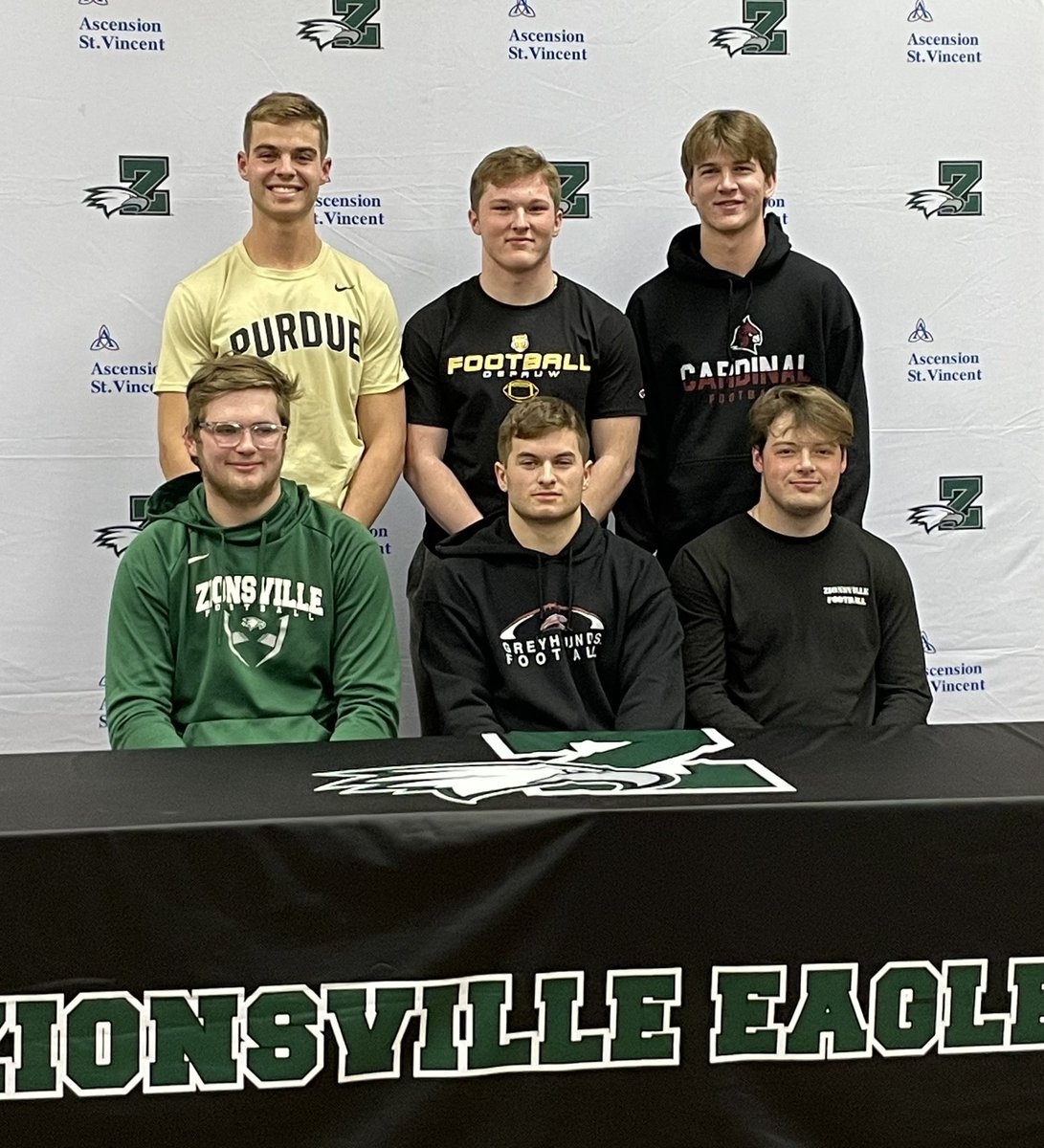 Scott (@coachturnquist) on Twitter photo So great to finally get to celebrate our guys and the next step of their journey! #EAGLEPride
<a href="/ColinPrice33/">Colin Price</a> - <a href="/UIndyFB/">UIndy Football</a>
<a href="/TreyFirestone/">Trey Firestone</a> - <a href="/BoilerFootball/">Purdue Football</a>
<a href="/gunnar_hartwig/">Gunnar Hartwig</a> - <a href="/CUAA_Football/">Concordia Football</a>
<a href="/Joe_Canada74/">Joe Cannedy</a> - <a href="/MSUEaglesFB/">Morehead State Football</a>
@OttoKyler1 - <a href="/SEMOfootball/">SEMO Football</a>
<a href="/OwenRossell/">Owen Rossell</a> - <a href="/DePauwTigersFB/">DePauw Football</a> So great to finally get to celebrate our guys and the next step of their journey! #EAGLEPride
<a href="/ColinPrice33/">Colin Price</a> - <a href="/UIndyFB/">UIndy Football</a>
<a href="/TreyFirestone/">Trey Firestone</a> - <a href="/BoilerFootball/">Purdue Football</a>
<a href="/gunnar_hartwig/">Gunnar Hartwig</a> - <a href="/CUAA_Football/">Concordia Football</a>
<a href="/Joe_Canada74/">Joe Cannedy</a> - <a href="/MSUEaglesFB/">Morehead State Football</a>
@OttoKyler1 - <a href="/SEMOfootball/">SEMO Football</a>
<a href="/OwenRossell/">Owen Rossell</a> - <a href="/DePauwTigersFB/">DePauw Football</a>