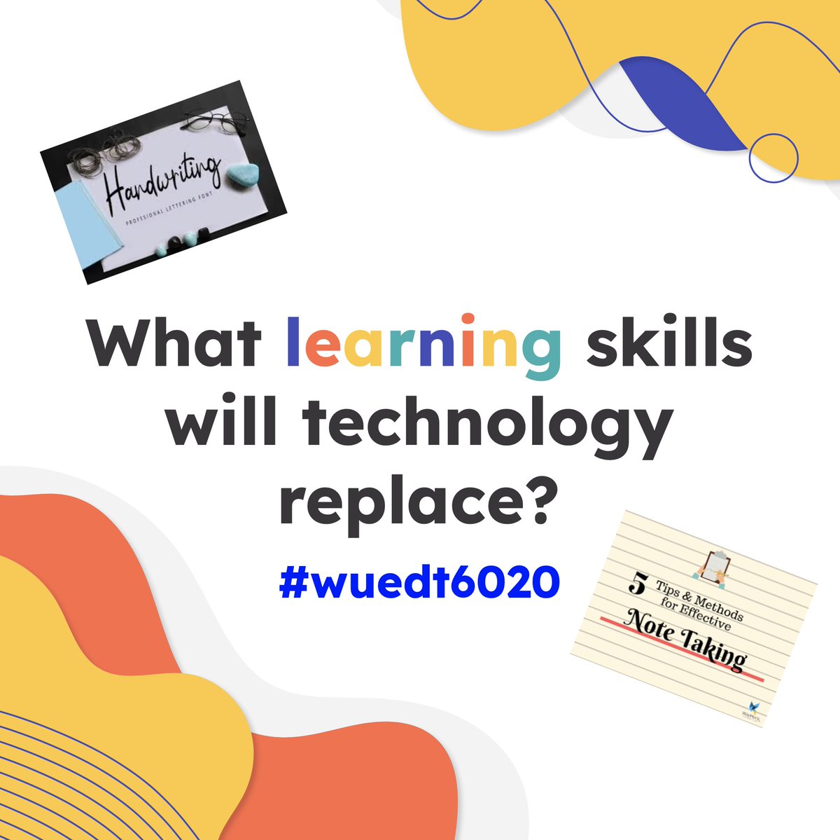 MrO_ELA's tweet photo. Week 6: With more and more classrooms integrating tech, what learning skills could technology replace?
#wuedt6020 https://t.co/DbxOrxe8Fx