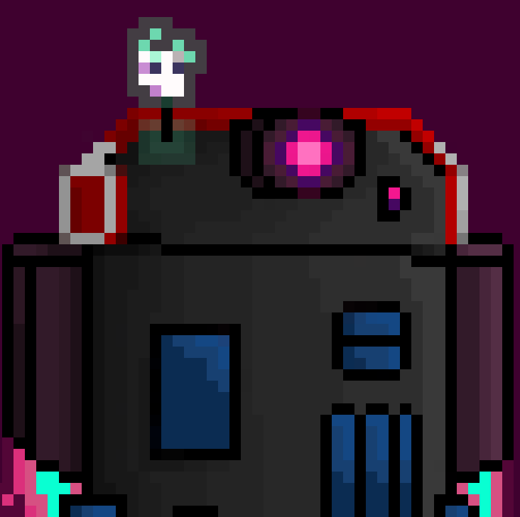 BAUDAHH's tweet photo. What @wanderers_nft track do you think he's listening to? 👾🎶#PlanetPass #WanderDroidz https://t.co/IsZdpIg96O