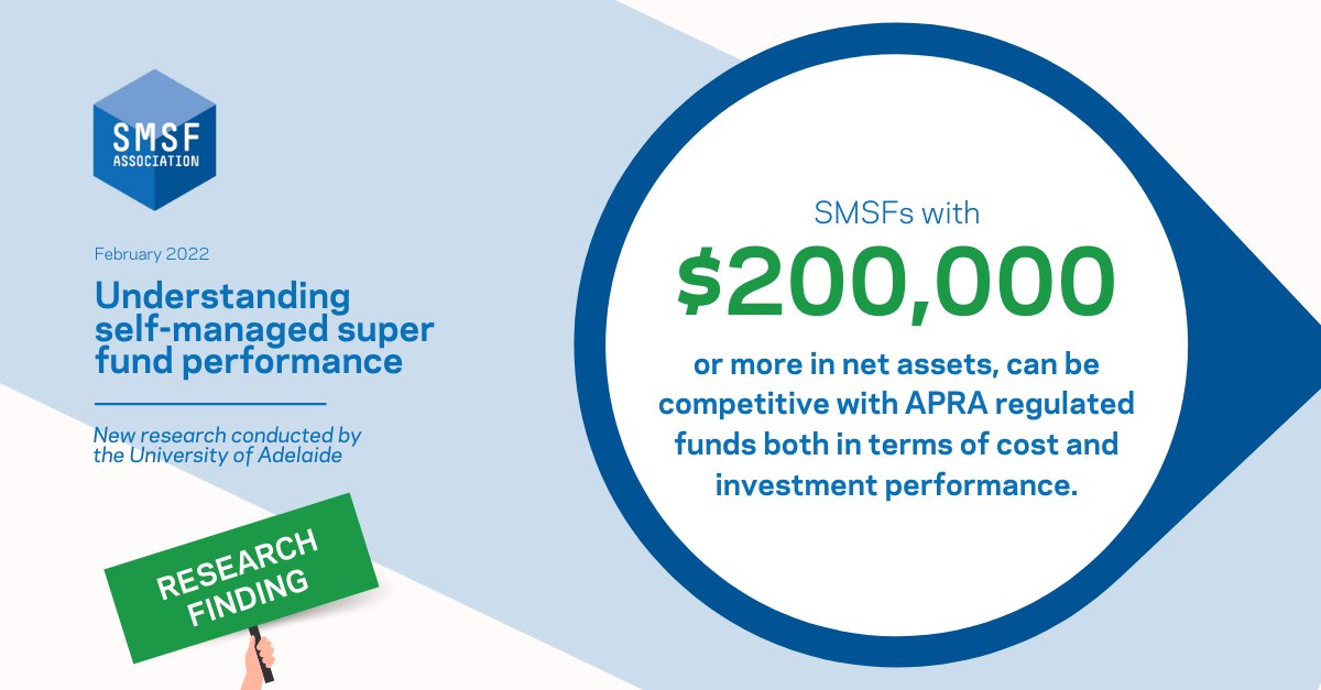 SMSF Association (@smsfassoc) on Twitter photo NEW RESEARCH RELEASED!
<a href="/UniofAdelaide/">Uni of Adelaide</a> discovers new minimum balance for SMSFs to be competitive in both cost and investment performance when compared to APRA funds, resulting in $200,000. Discover more here: bit.ly/3JqcMC7
#SMSFAssoc #UniversityOfAdelaide #NewResearch NEW RESEARCH RELEASED!
<a href="/UniofAdelaide/">Uni of Adelaide</a> discovers new minimum balance for SMSFs to be competitive in both cost and investment performance when compared to APRA funds, resulting in $200,000. Discover more here: bit.ly/3JqcMC7
#SMSFAssoc #UniversityOfAdelaide #NewResearch