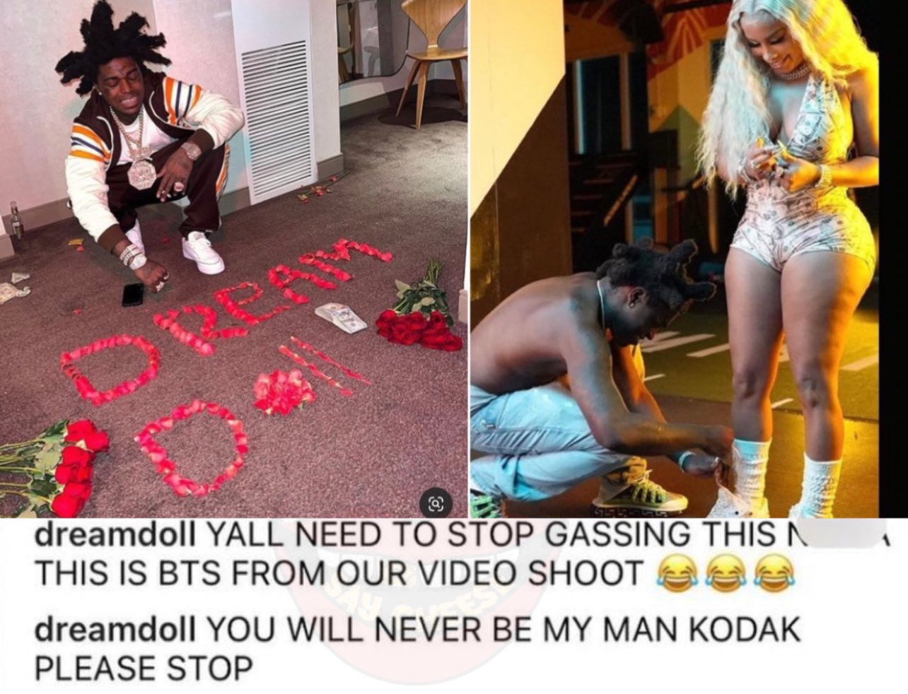 KodakBlack still applying that pressure when it comes to #DreamDoll…but sis  said “aht, aht!!” 😩 (SWIPE)