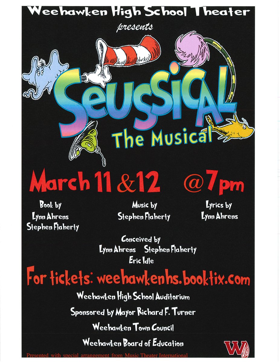 FAmato53's tweet photo. Visit https://t.co/Ot97w1fi7H to get your tickets! #Seussical #Weehawken #WeePerform @weehawkentsd @weehawkennj @bcalligy @ericcrespoedu @robferullo4 https://t.co/UkEh4VLOgs