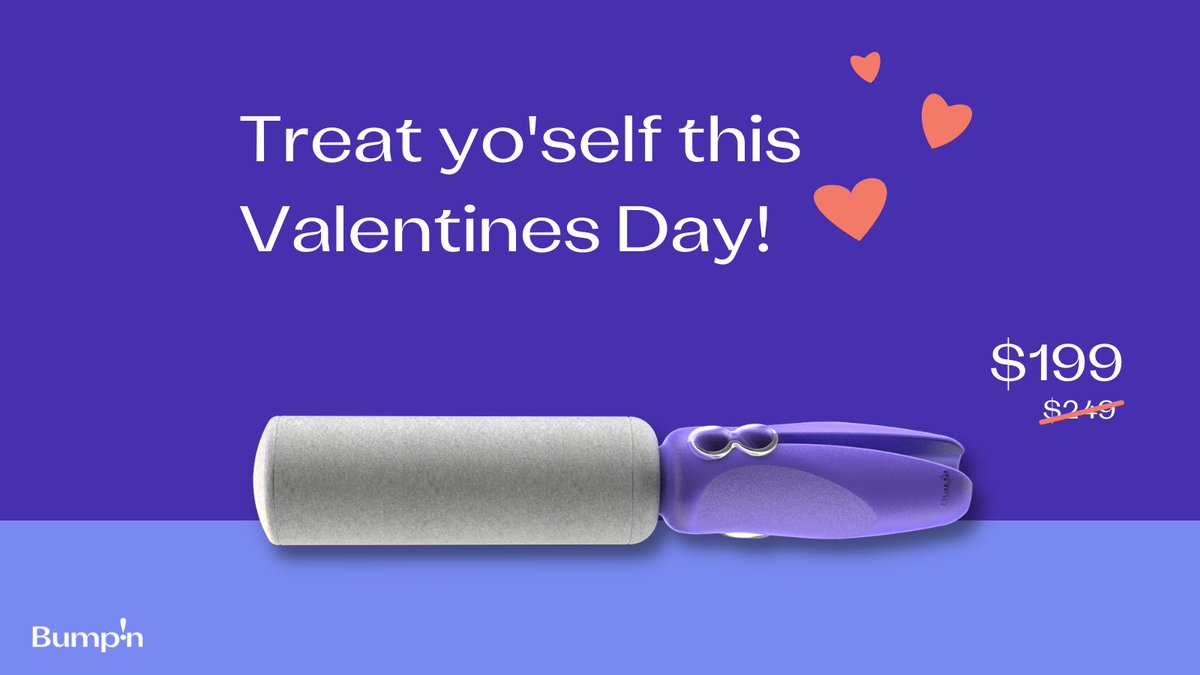 getbumpn's tweet photo. What better month to treat yo’self to something special, sexy and that gives you the feel good vibes you’re craving? To help make your sexiest fantasy a reality,  we’ve dropped our prices 20% until February 15th! https://t.co/KQbrz2RhOd

#GetBumpn #BumpnJoystick https://t.co/kc2U4lc5Bh