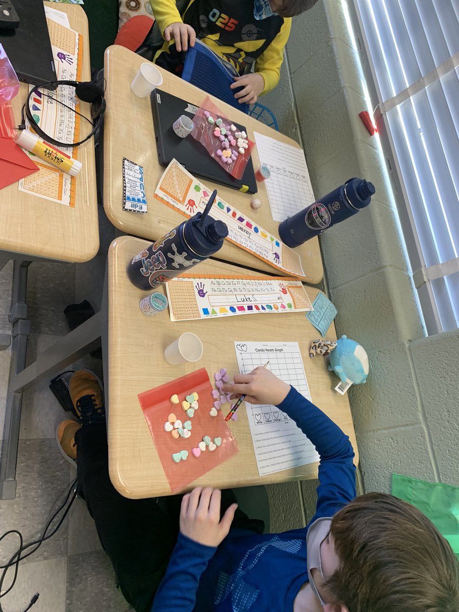 Today we practiced graphing and analyzing our graphs with something extra interesting…candy hearts! 😍