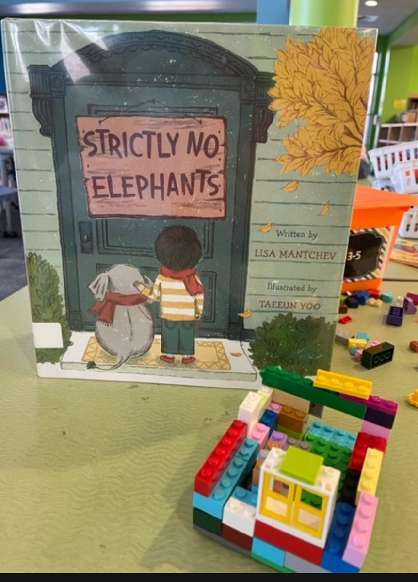 CreekViewElem's tweet photo. To celebrate Kindness Week, 2nd grade Media students are reading Strictly NO Elephants by Lisa Mantchev. Then, they are making Lego clubhouses where "Everyone is Welcome." @SchrantzTracy https://t.co/yOsRn8s68y