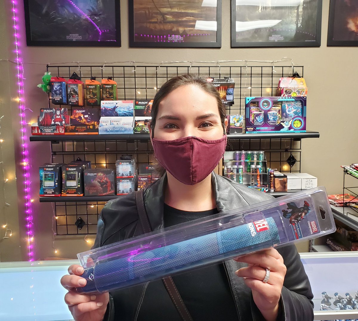 officialttalks's tweet photo. So, I had been needing a mat to open my @MarvelStudios products, and now I found one!!!! I am still hoping to find a #CaptainMarvel one, but this @CaptainAmerica Game Mat is so cool and will definitely do until I find my @captainmarvel one! 😊 Don't forget to check out @NWG956! https://t.co/hd7a5y8X8b