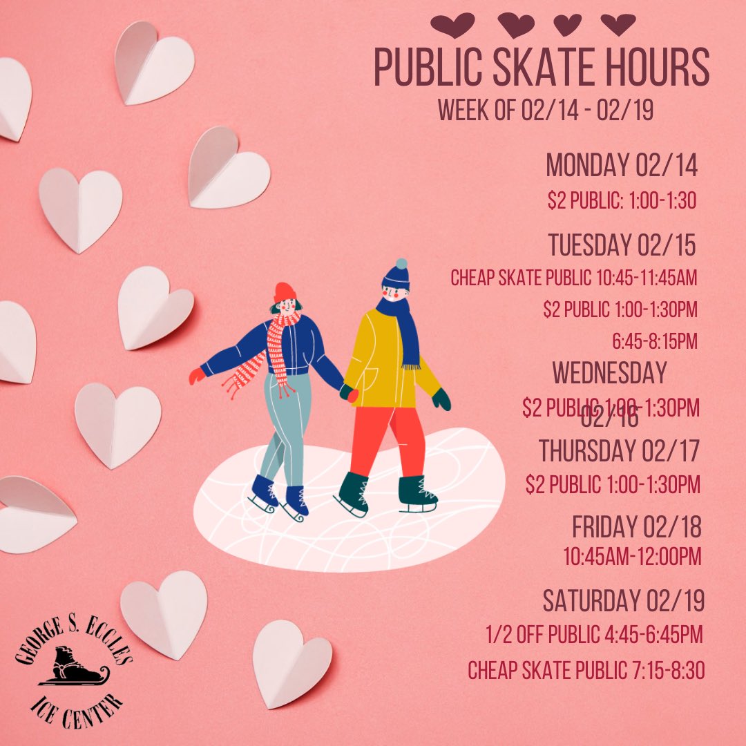 We have public skate this week! 

Come on in and skate with us!