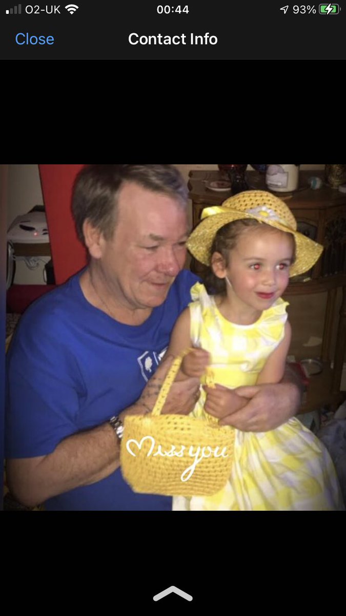 Dad with my daughter before he died in April . He worshipped her. I’ve not seen her for 6 weeks . I hope sense prevails. I so miss my little girl