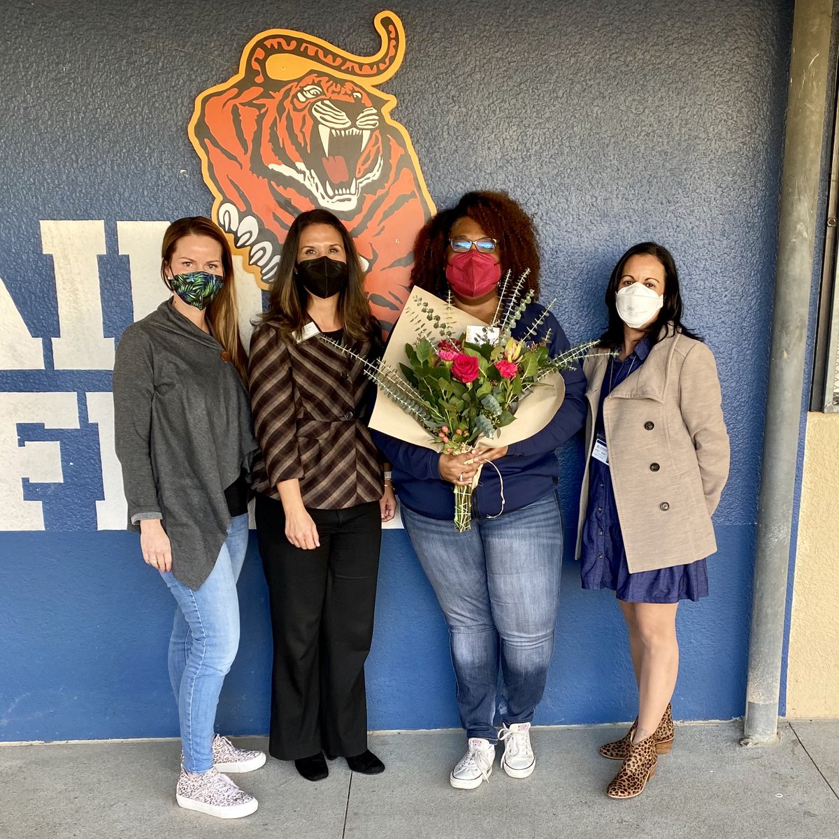 Received the official letter from ACSA today but I was lucky to announce Dr. Cynthia Larkin as ACSA Region 18 Secondary Administrator of the Year in person with a fan club! <a href="/sdschools/">San Diego Unified</a>