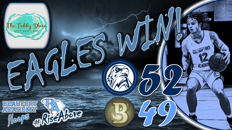 BABoysHoops's tweet photo. Your first place Beaufort Academy Eagles closed out the regular season with a nail-biting win over Bethesda!

Eagles Top Scorers:
Fr. Amarion Wilson 14
So. Sully Gay 14
Jr. Braydon Dineen 9

Next Up: SCISA State Playoffs 1st Round. Opponent/Gametime TBA https://t.co/KgEzBbFGTT