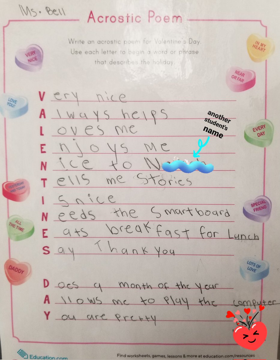 AngB619's tweet photo. This is the cutest Valentine's Day card I have ever received. My students are the sweetest!
#teacherlife https://t.co/Onfvzerm32
