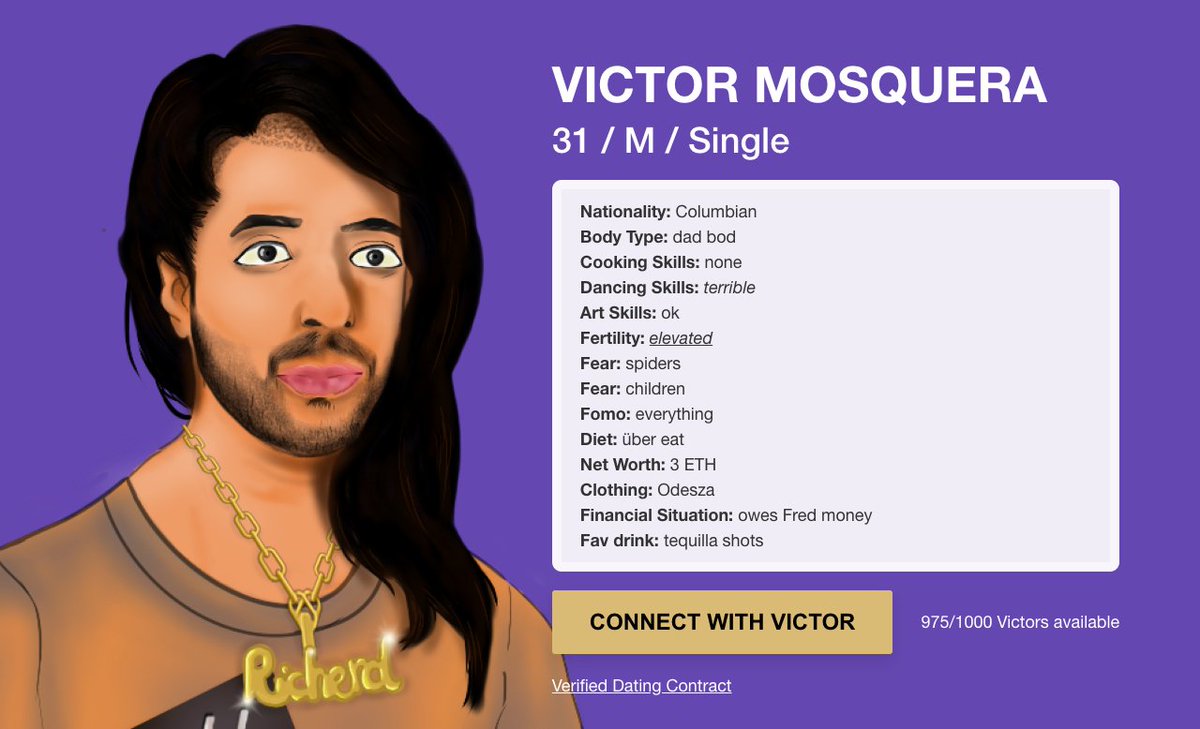 richerd's tweet photo. Look I found @victormosquerar's online dating profile. Looks like Victor is lonely, maybe we can give him a little love? 💙❤️

https://t.co/14rizbLgYC https://t.co/nXhonZqnnN
