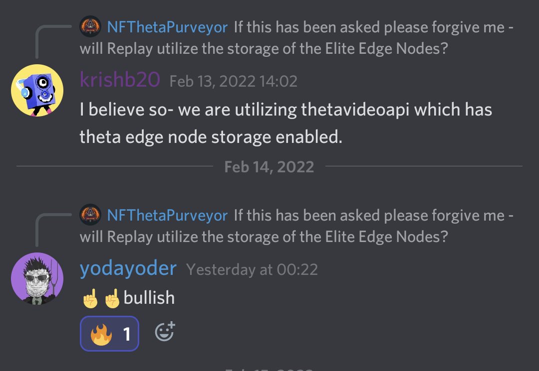 ThetaHodler's tweet image. #thetavideoapi and edge nodes.

Good start, Replay.