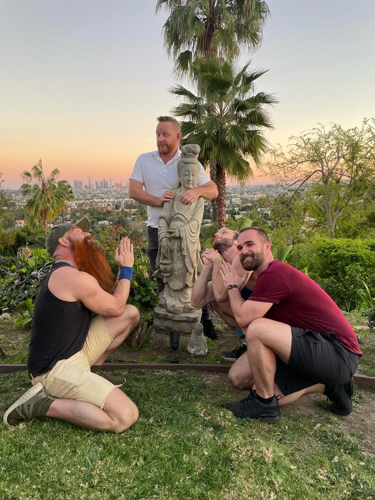 Superbowl party was fun, even if the statuary remained rather judgey despite our supplications.