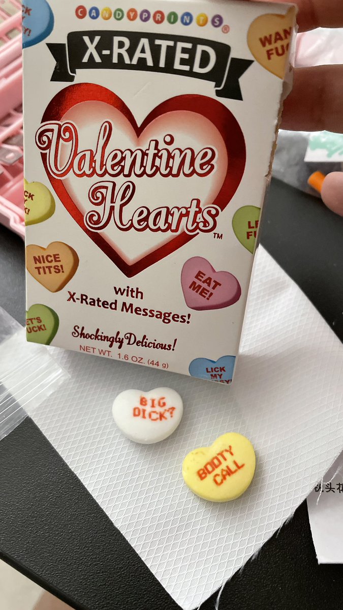 lexilunaxoxo's tweet photo. Thank you @Train7272 for sending me these X-Rated conversation hearts! 
I ❤️❤️❤️❤️❤️ them and you! #ValentinesDay2022 #youdabest https://t.co/WKOnZb4SCr