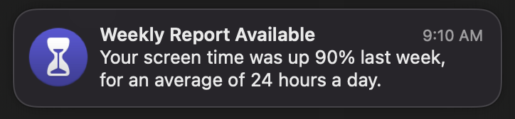 ankit_muchhala's tweet photo. Ummmm. #Apple I know I didn't sleep enough last week but I don't think I spent an AVERAGE 24 hours a day looking at screens🤔 https://t.co/zBP1RPYRqB
