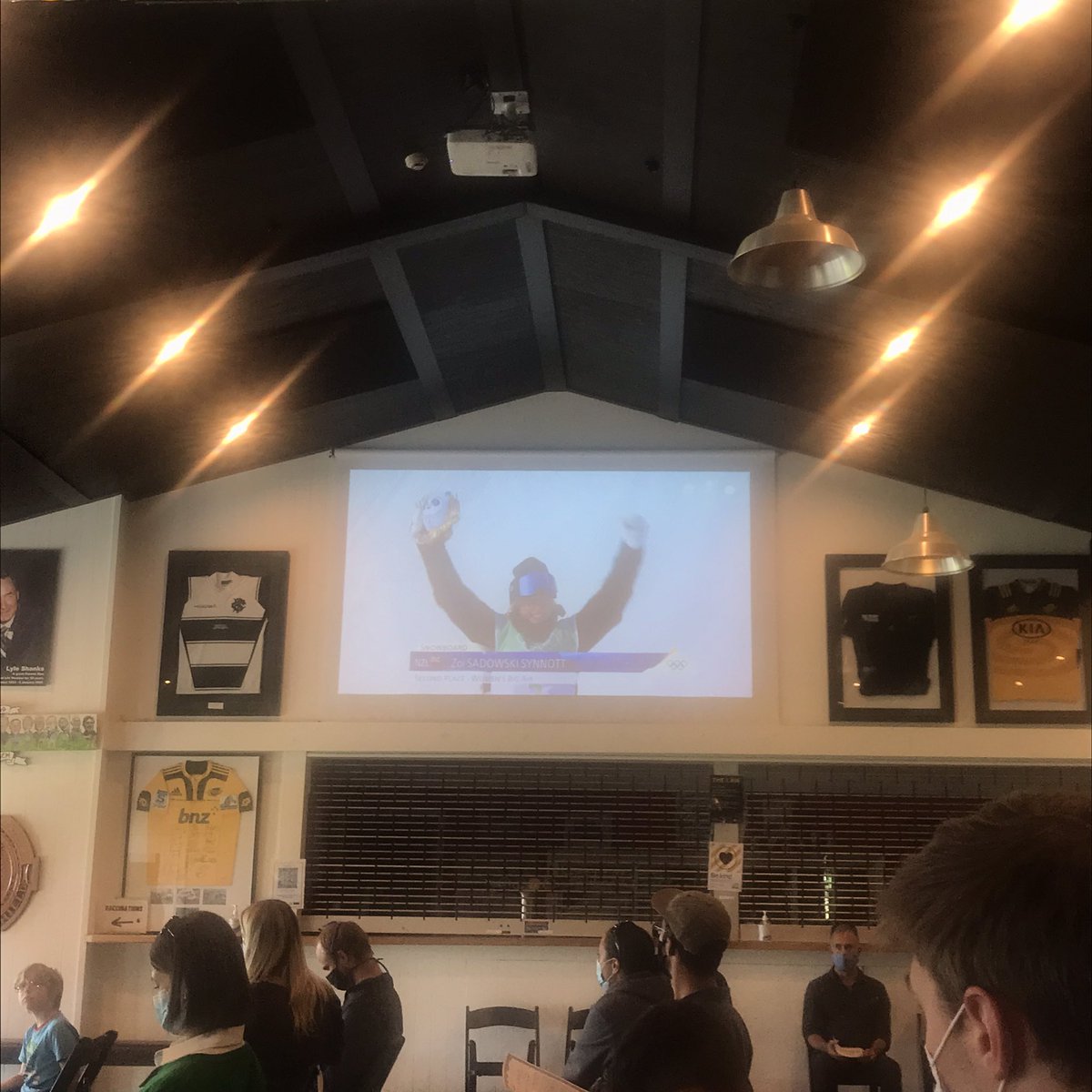 Timed my booster perfectly to watch the Big Air - Congrats Zoi!!