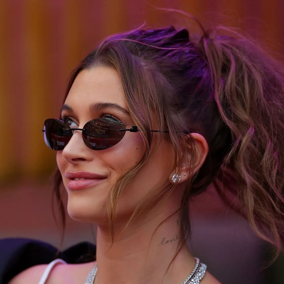 hailey bieber balenciaga sunglasses