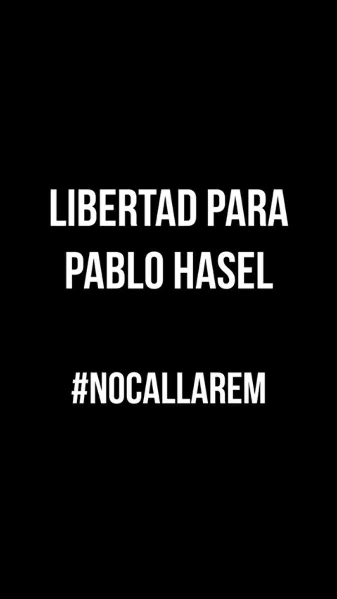 no_callarem's tweet photo. Demà farà un any que tenim un músic empresonat per les seves lletres i opinions.
#demapotssertu
#nocallarem
#llibertatpablohasel https://t.co/P465lNw7SO