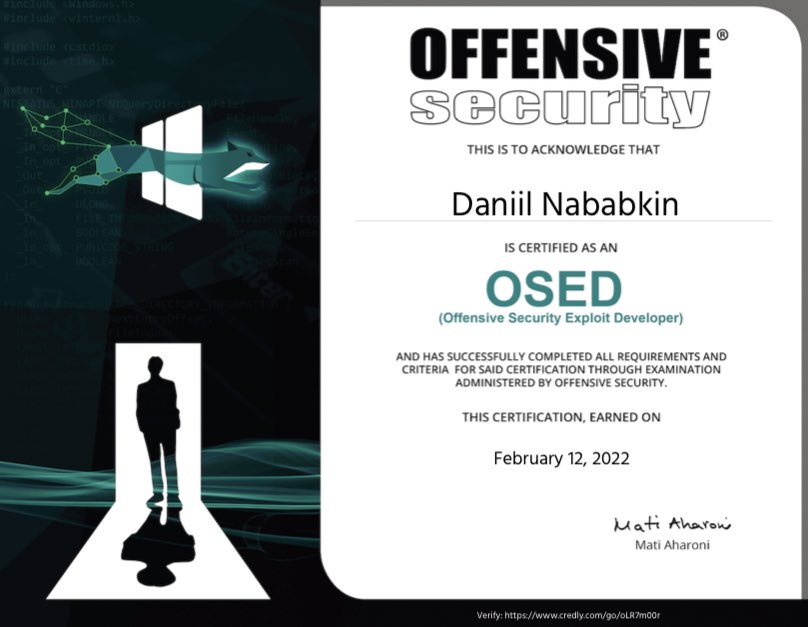 osed certification