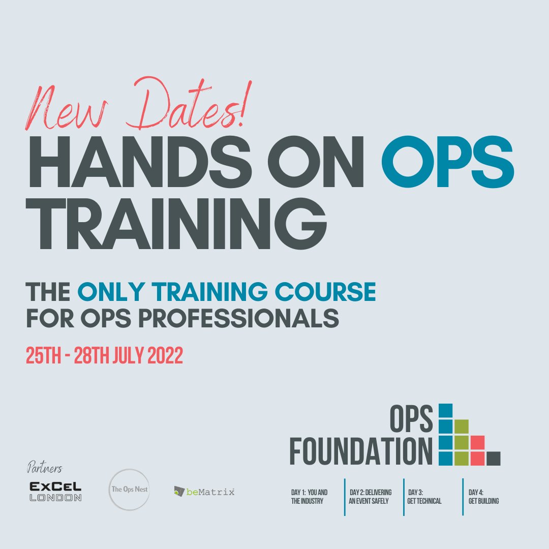 TheOpsNest's tweet photo. This time next week we'll be on day 2 of #OpsFoundation and we just cannot wait!
If you missed out this time, we've released our next course; 4 - 7 July 2022.
28 solid hours with the experts - what could be better #eventprofs?
https://t.co/lAHCIDVqDe
@ExCeLLondon @beMatrix https://t.co/BTro4lwPMU