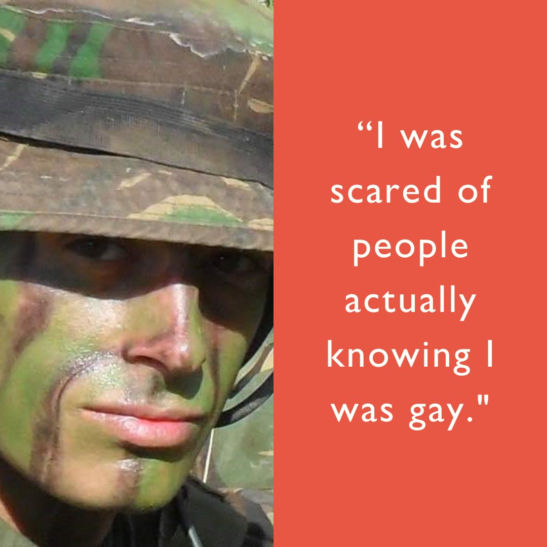 When Adam joined the Army in 2006, he knew he was gay. He came out to his family, friends and his Welsh Guards regiment six years later, what he describes as a “daunting” experience. Read his story➡️bit.ly/3IO5EiK  #LGBTHistoryMonth