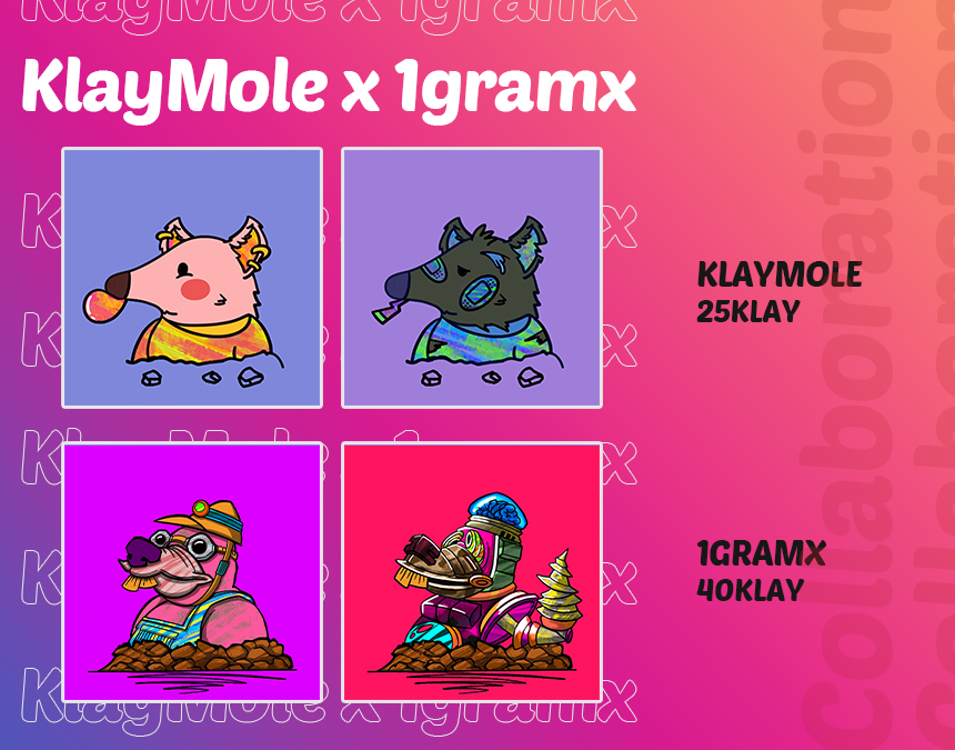 🐨1gramx X KlayMole🐨
오늘 밤10시에 리스팅됩니다! 많은 관심부탁드려요 !

1GRAMX🐨
opensea.io/collection/slo…

KlayMole🐶
opensea.io/collection/kla…

#NFT #NFTARTIST #NFTART #OPENSEA #nftcollector