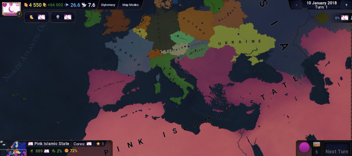 ThePinkMusIim's tweet photo. Pink Islam State Modern Day Borders 🌸🕌 (Fairly Accurate) https://t.co/PgQF23XGM0