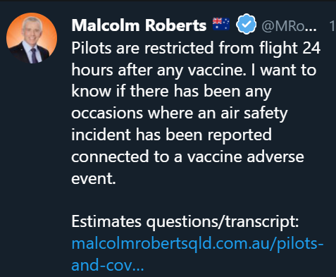SheepOverboard's tweet image. No because pilots are restricted from flight 24 hours after any vaccine.
#AusPol #AusPol2022 #OneNotion