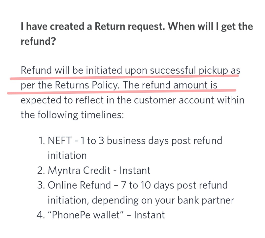 amiteshp63's tweet photo. @myntra refund will initiated after successful pickup so why my refund not initiated https://t.co/Q0xYlwtycW