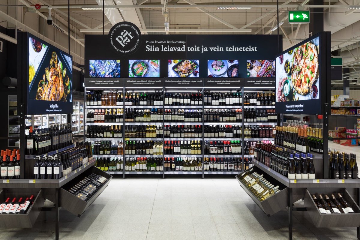 Voisikohan tämä olla mahdollista Suomessakin?  Prisman viinivalikoimaa Virossa.  pty.fi/tutkimus-viini…