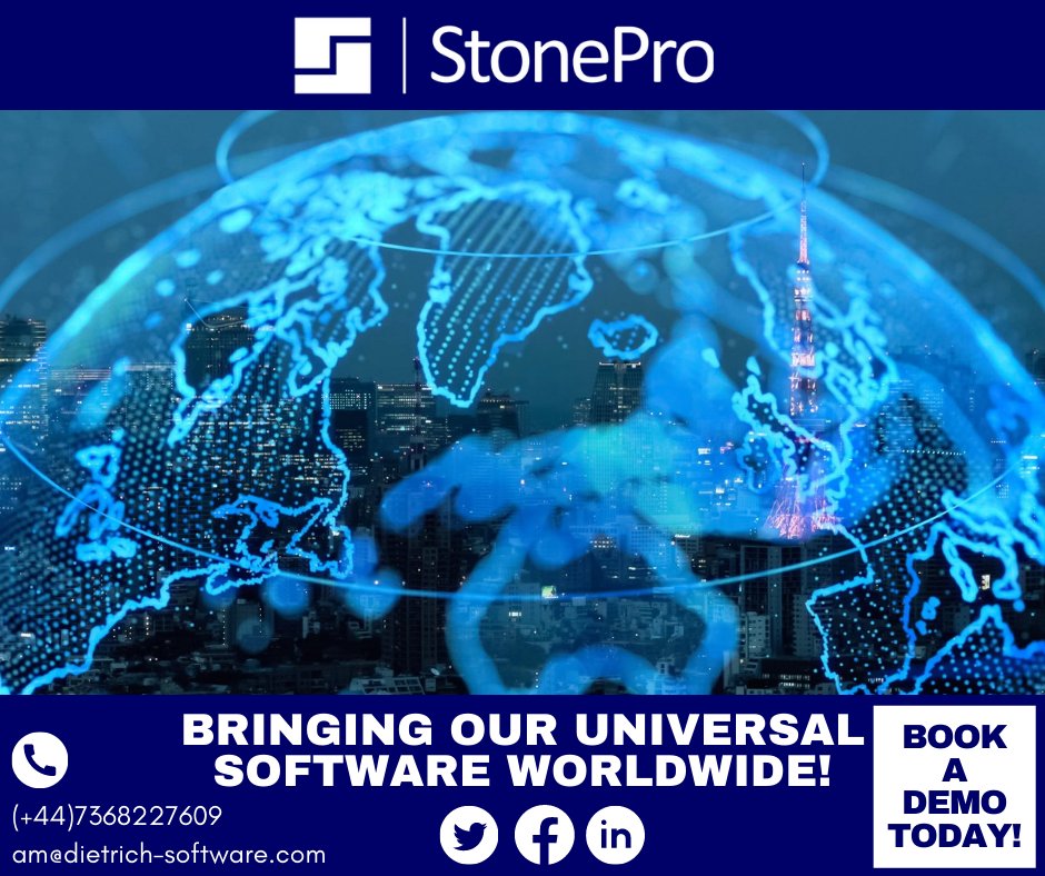 Countries across the globe are using #StonePro. 🌍
 
Our software is completely malleable to every product in every country that needs it. ✅

We want to bring our #software to every project that needs it, &amp; if you do just give us a call on (+44)7368227609! 📞