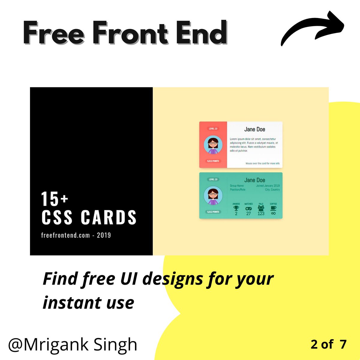 mrigankwastaken's tweet image. 1)Free Front end
 #freefrontend #websitedevelopment