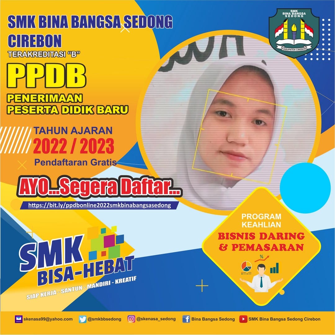 Penerimaan peserta didik baru(PPDB)2022/2023 <a href="/smkbbsedong/">Bina Bangsa Sedong</a> 
#ppdb2022 #smkbinabangsasedong #smkbbsedong  #SMKHebat #SMKbisa #smk #SMKforIndonesia #SMKok #sedonglor #sedong #kecamatansedong #osisskenasa