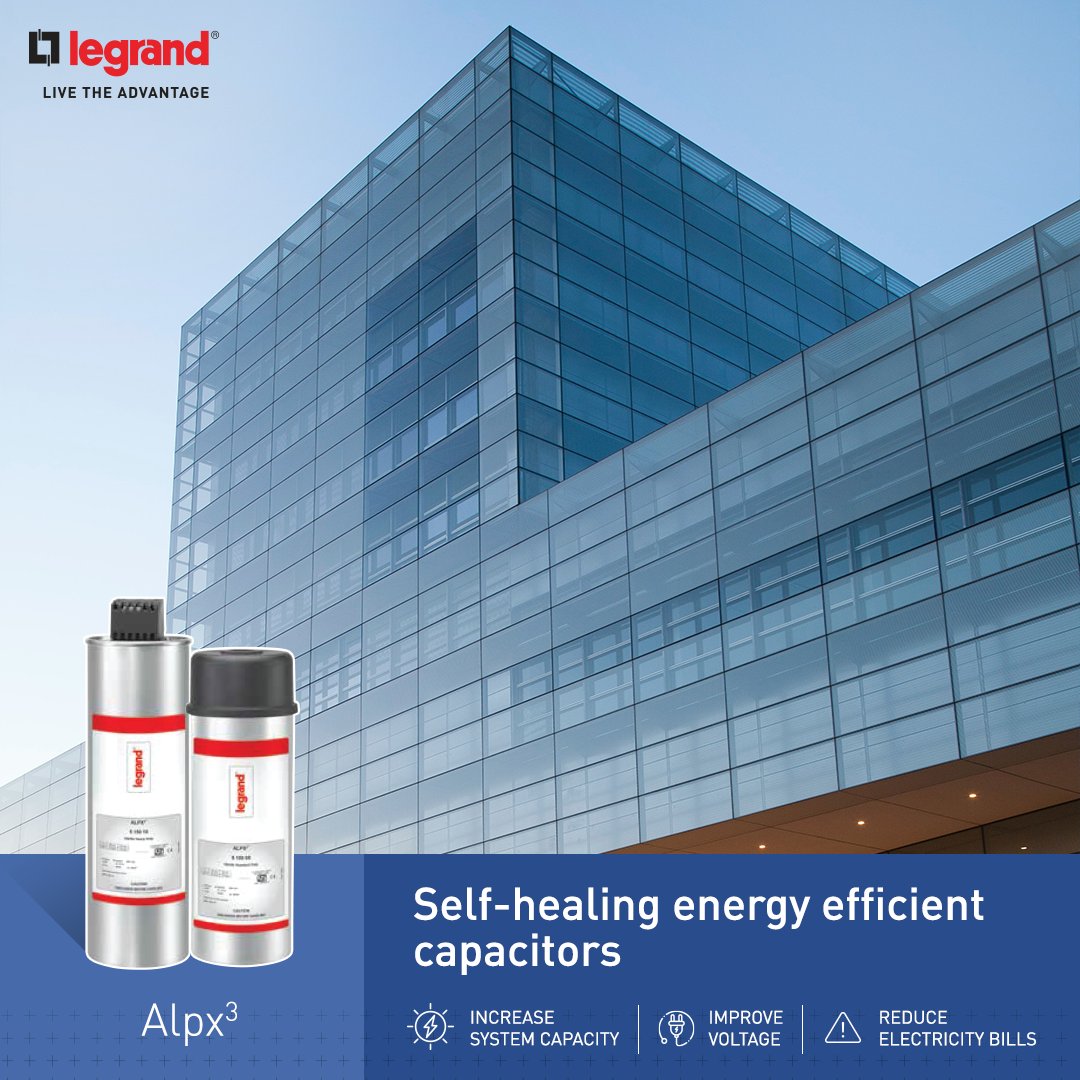 #LiveTheAdvantage of Alpx3 energy-efficient capacitors that comes in compact design with ease of installation, optimum heat dissipation and lower energy loss, watch your electricity bills shrink like never before. #EnergyEfficiency #PowerQuality
Know more https://t.co/G7zWhLz27Y https://t.co/atLnPCglS4