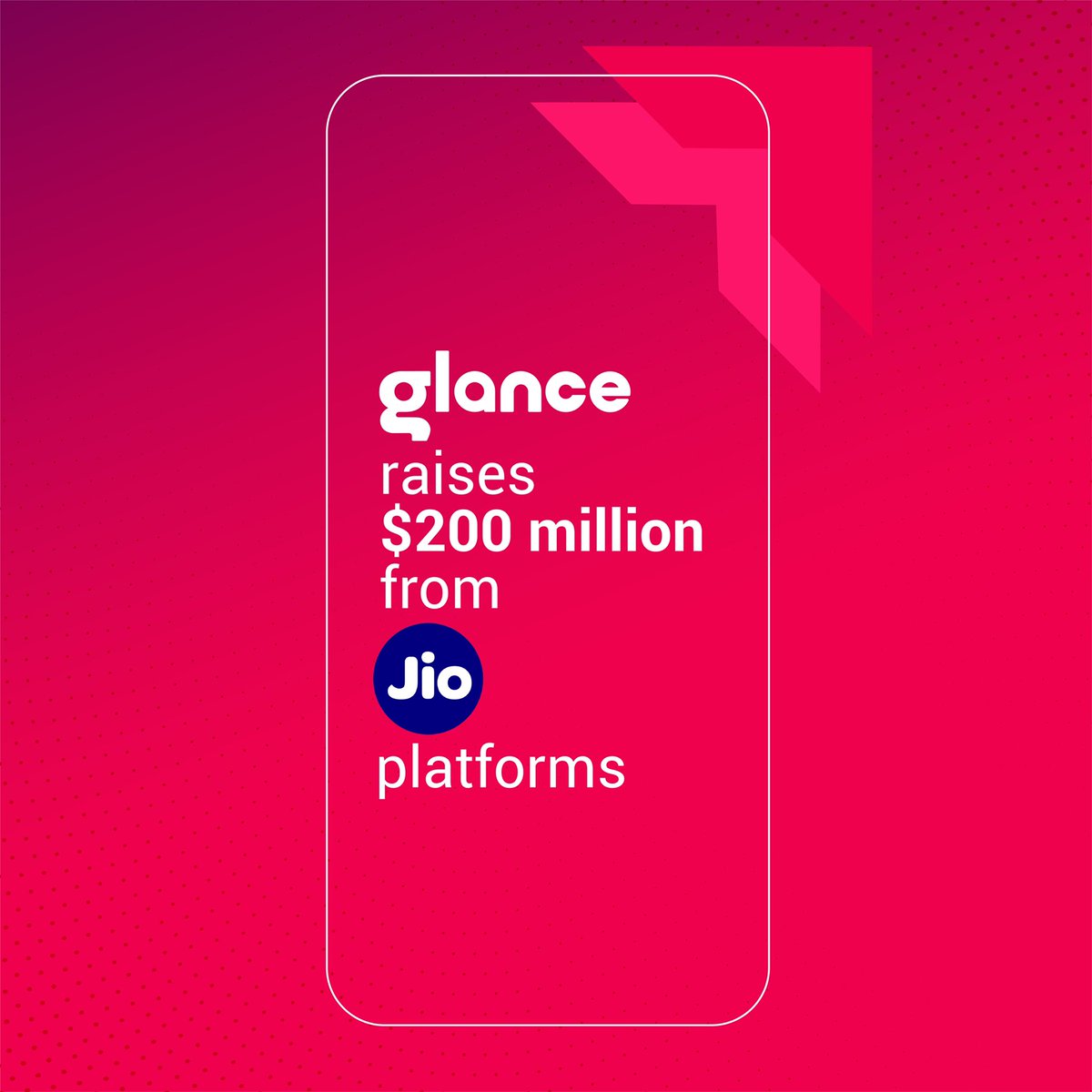 theweekend_chef's tweet photo. Extremely excited about the future as Glance raises $200 million from Reliance Jio! One more step closer to getting Glance on lock screens of a billion devices globally. Onwards &amp; upwards https://t.co/msupMWVii9 #GlanceJio @InMobi @glancescreen @RoposoIndia @reliancejio https://t.co/lblZ1Cu1on
