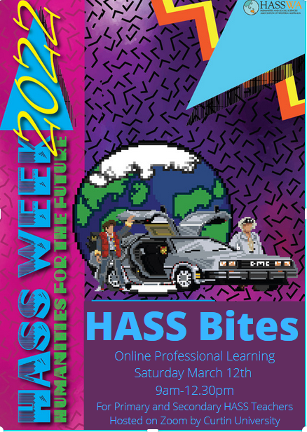HASSWA5's tweet photo. HASS Bites is a professional learning opportunity for passionate primary &amp; secondary HASS people to come together in a virtual space to share ideas and resources
https://t.co/1EoAuv8iDY
#HASSWeek2022 #HASSteachers #HASSWA https://t.co/gS3vdPKTpV