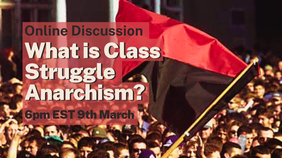 correnterosso's tweet photo. Hey! You! Interested in anarchist ideas? Want to know what that whole class struggle thing is about? @blackflagsydney @ACMeanjin and Geelong AnComs are co-hosting an introductory event online! Check it out and register if you want to attend. 🚩🏴
https://t.co/U9VtTK7YbO https://t.co/uWJJ9OmX4g