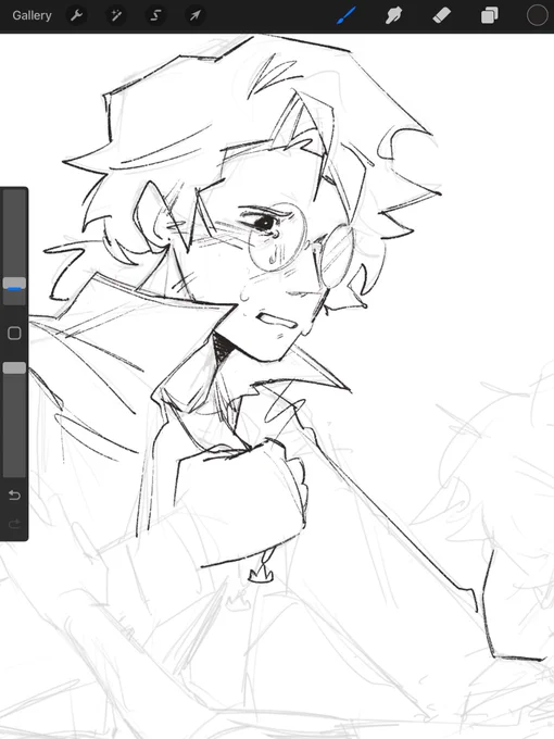 I cannot draw this man's hair consistently for the life of me. Wilbur artists how do u do it 
