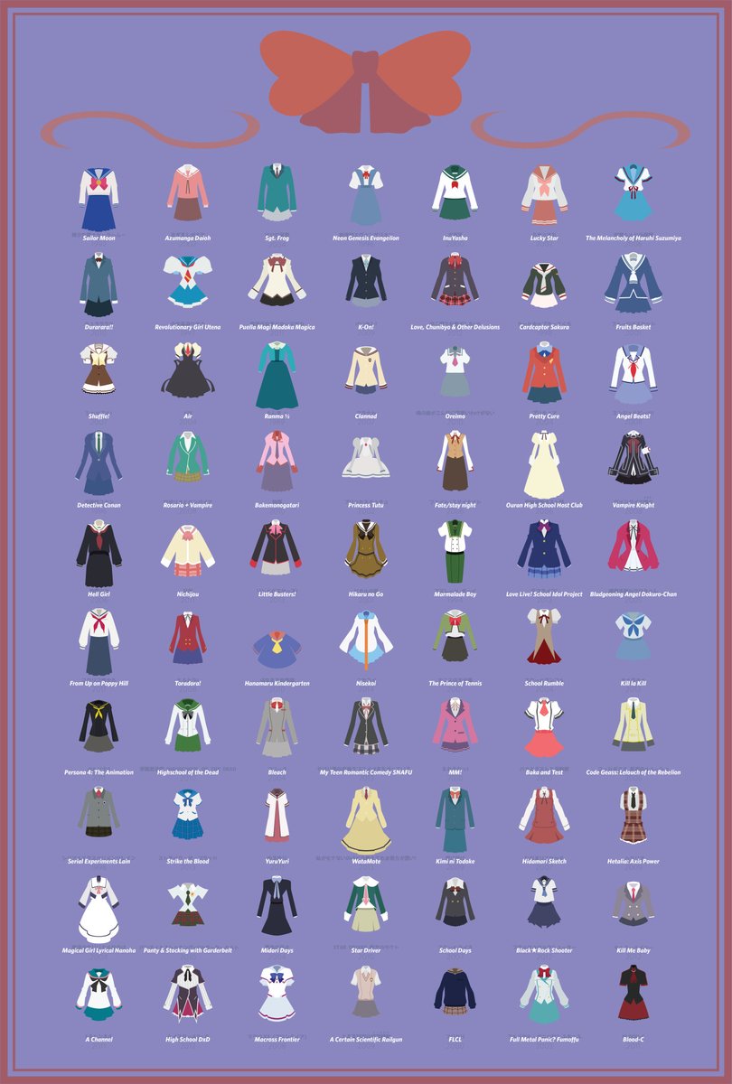 crossdr's tweet image. Every high school anime has their own idea of a school uniform, and almost all look cosplay worthy! 

What is your favorite and why?
#kawaii #anime #schooluniform #jk #制服