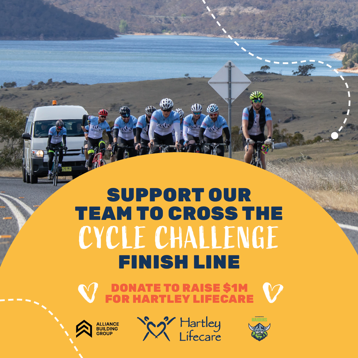 ForgeAdvisory's tweet photo. Help us cross the finish line for Hartley! 🏁  

We’re riding to support @HartleyLifecare and to help them continue making a difference to the lives of locals with a disability. 

Help us make a difference and donate today:  https://t.co/eslVMEbKGU 

#1mharts #teamforge #giveback https://t.co/a49usu73Lp