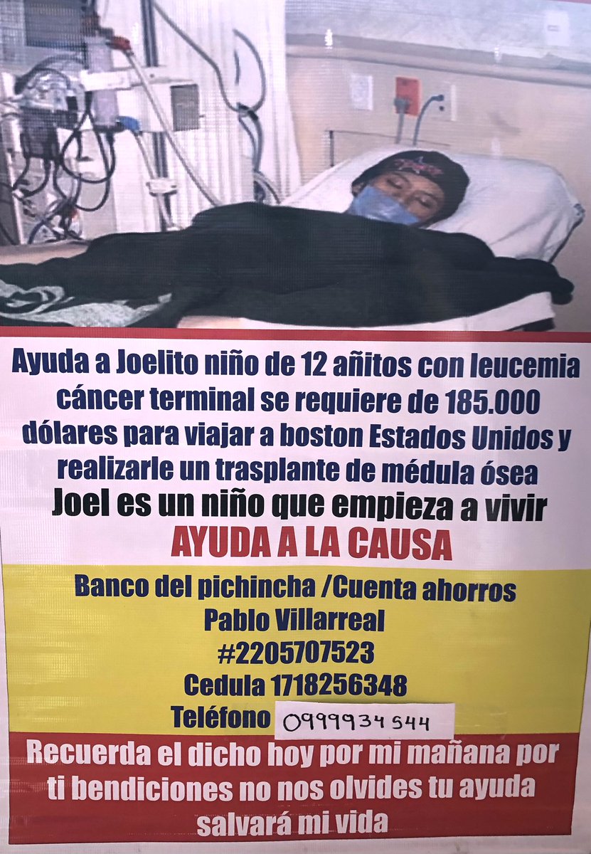 michaelroseroX's tweet photo. El Domingo q fui a misa el papá de un niño de 12 años q sufre de leucemia se subió al altar a clamar ayuda por su hijo, debe recolectar $185.000 para realizarse una operación en EE-UU ▶️ Quienes quiersn sumarse en la foto están los datos de la cuenta o pueden llamar al 0999934544 https://t.co/UKCdtUy1uk