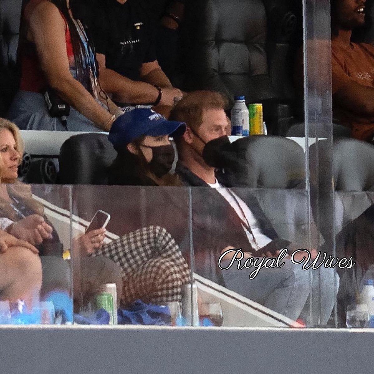 Their Royal Highnesses Princess Eugenia &amp; Prince Harry, Duke Of Sussex at the Super Bowl