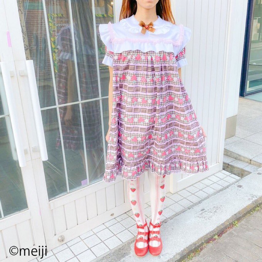 heihei meiji コラボ ミルクチョコレート リボンワンピース