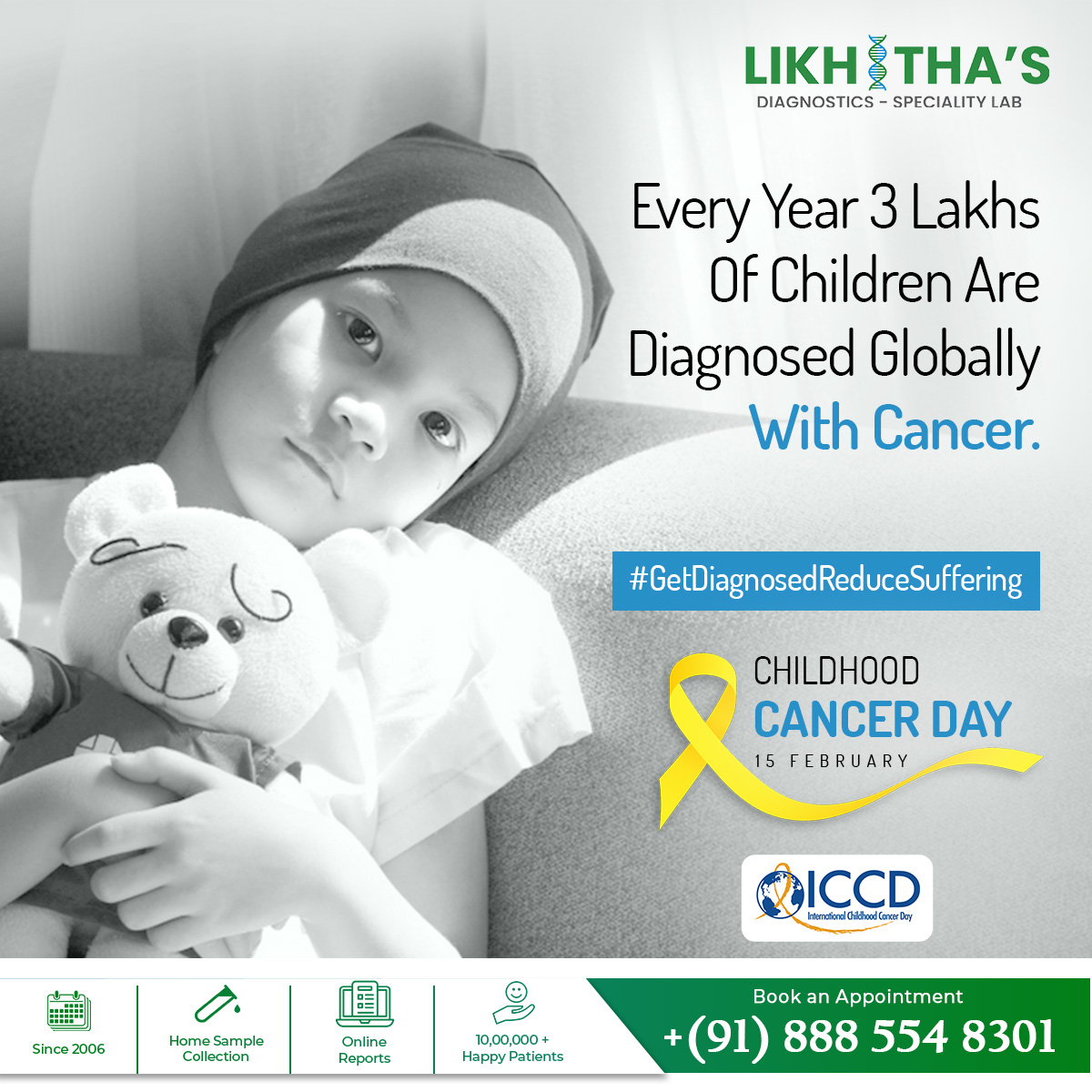 Saletify's tweet photo. Early Diagnosis can save life!!
#ChildhoodCancerDay2022
#SaletifyCreates #LikhithaDiagnostics #ChildhoodCancerDay #Likhitha #ChildhoodCancer #EarlyDiagnosys #Cancer https://t.co/ZoJFycewMJ