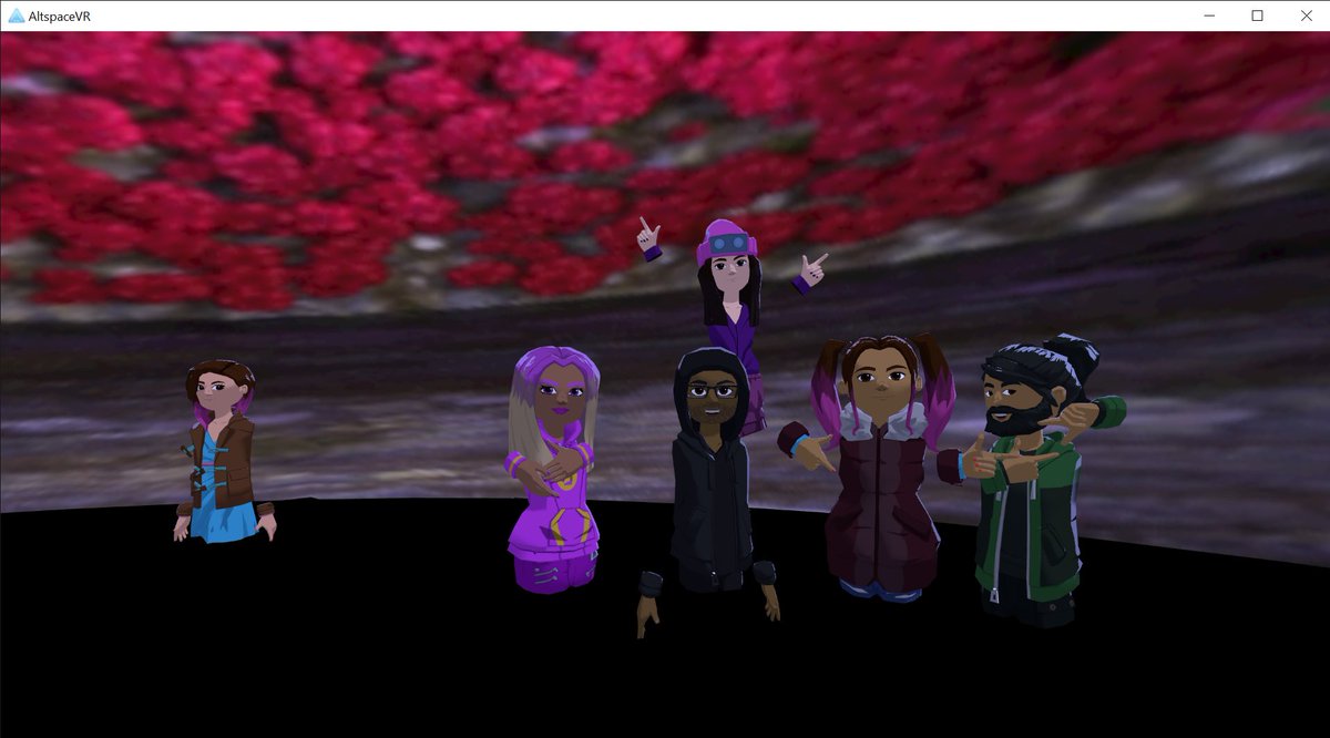 Serenaelis_'s tweet photo. Much fun in @AltspaceVR such a different experience ! Thank you @BOXMAN0360 for showing me around the game! @JenJoyRoybal for setting this event !🦋And also the new talented/ inspiring people I met along the way @113kw @heartwell_art @robertverdes 🎶 https://t.co/2d8qnFPVXt