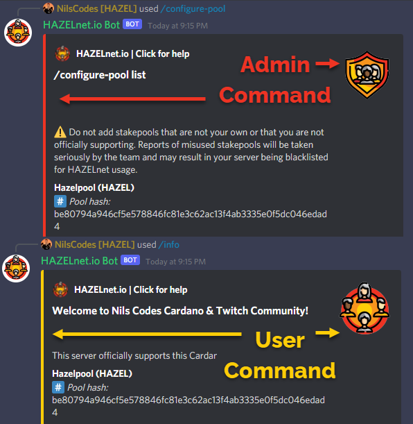 VibrantNet_io's tweet photo. We just hit 40 servers today, 10 more than yesterday. We appreciate the trust by the community and are looking to serve you.
Did you know that you can tell user and admin commands apart easily when using #hazelnet? Just check the icon! https://t.co/RgU2Q7LKpx