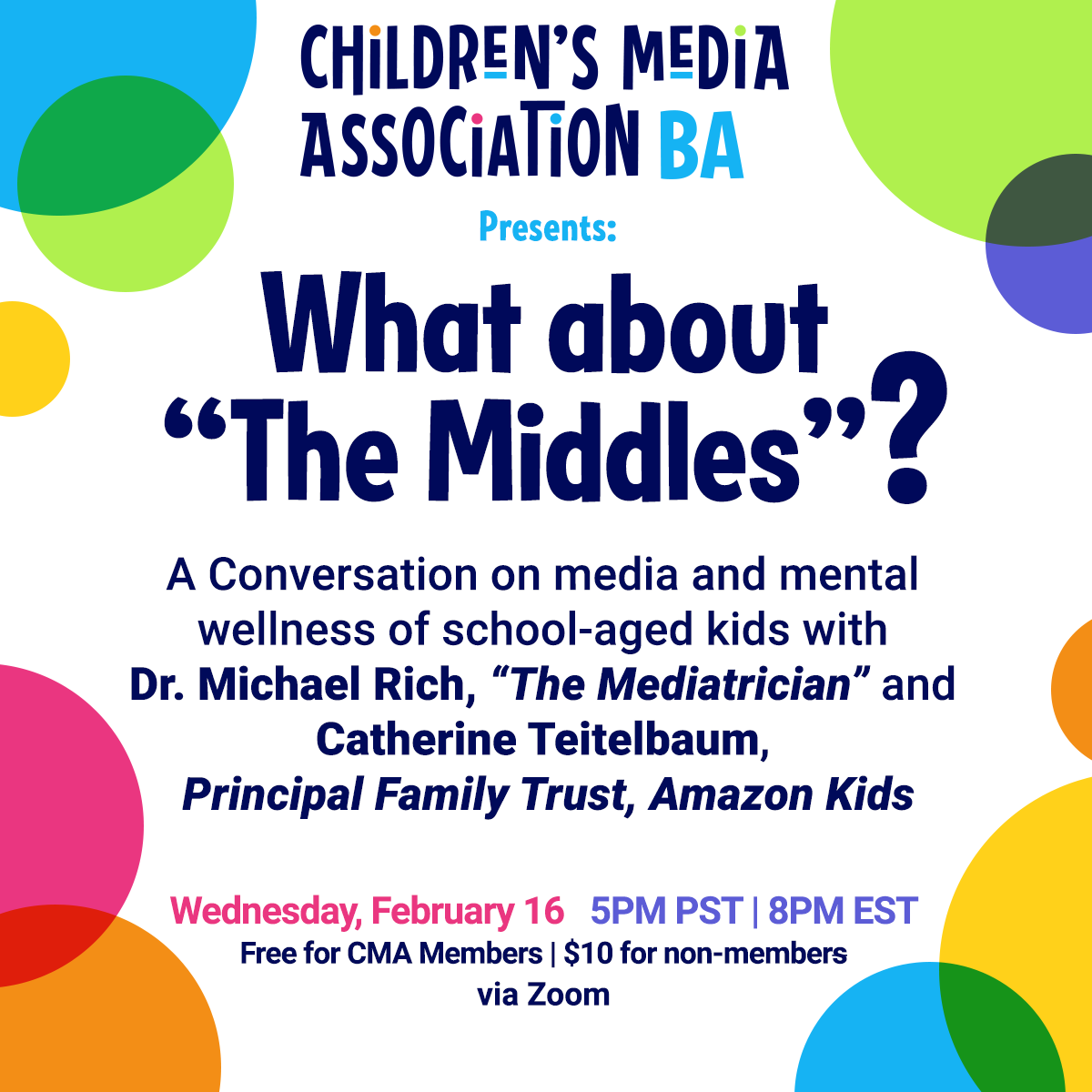 Rana DiOrio (@ranadiorio) on Twitter photo There's still time to register for this super relevant <a href="/cma/">Children's Media Association</a> event => bit.ly/MediaWellness #childrensmedia There's still time to register for this super relevant <a href="/cma/">Children's Media Association</a> event => bit.ly/MediaWellness #childrensmedia