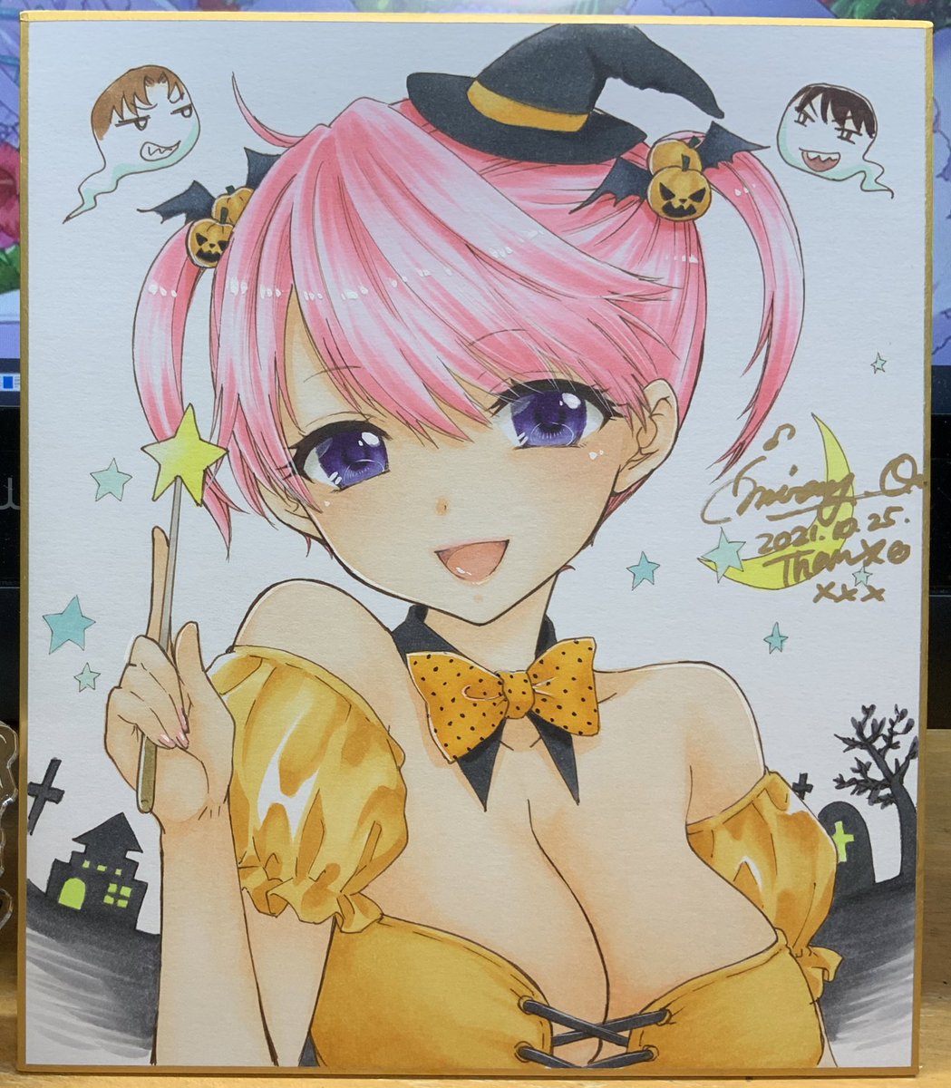 過去に描いた色紙作品を載せておきますね・・・! 